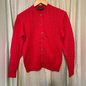 Lands End Cable Knit Cardigan